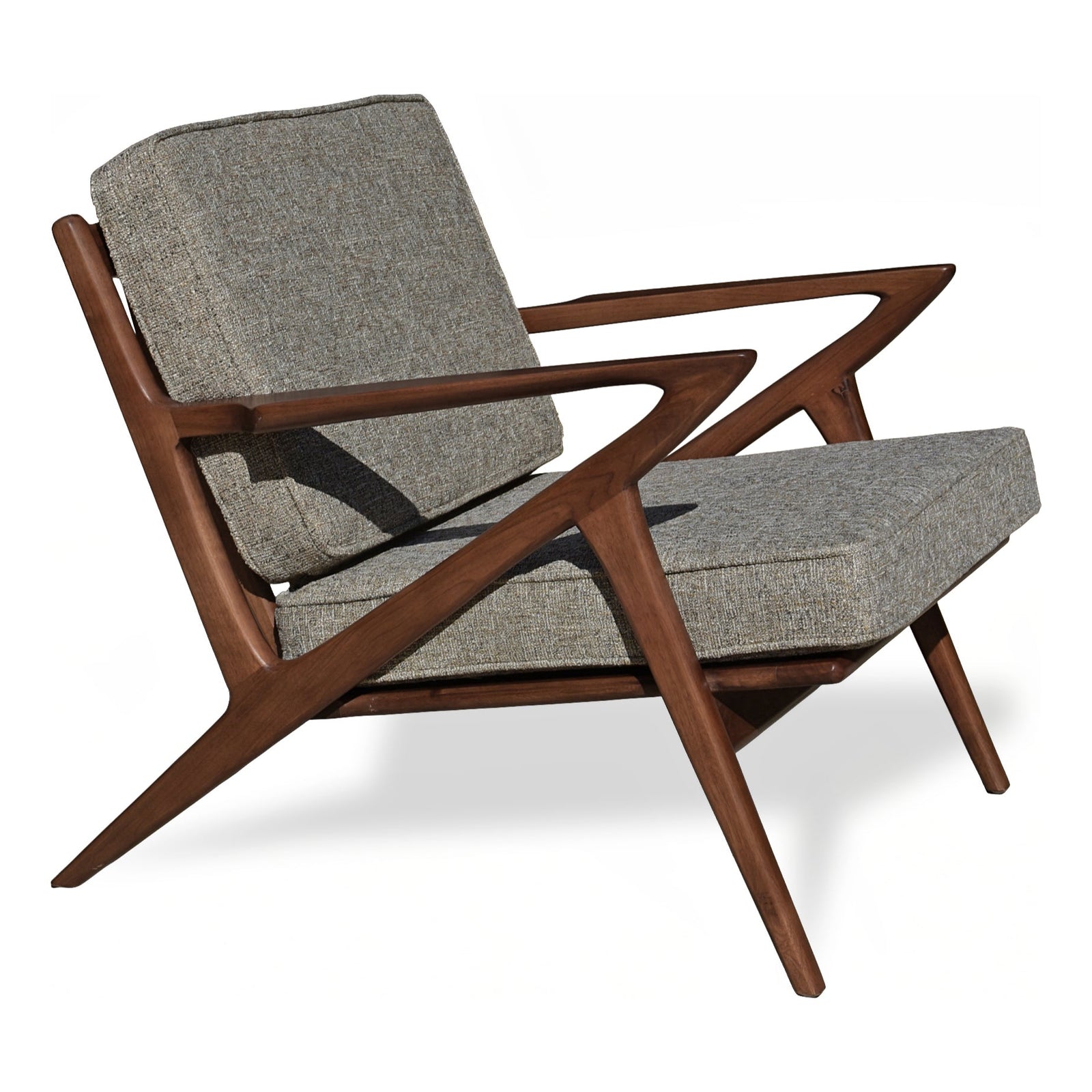 Zach Walnut Mid Century Lounge Chair