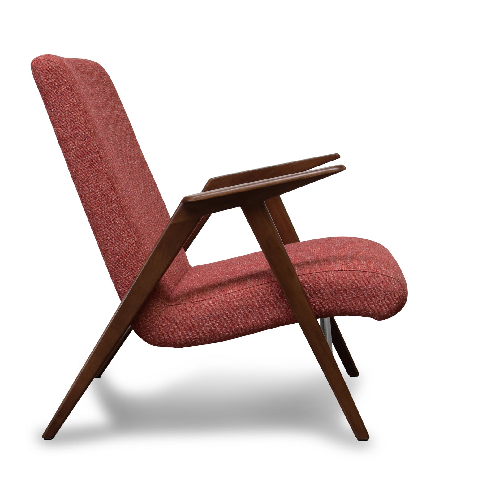 Chloe Mid Century Modern Accent Chair with Walnut Base