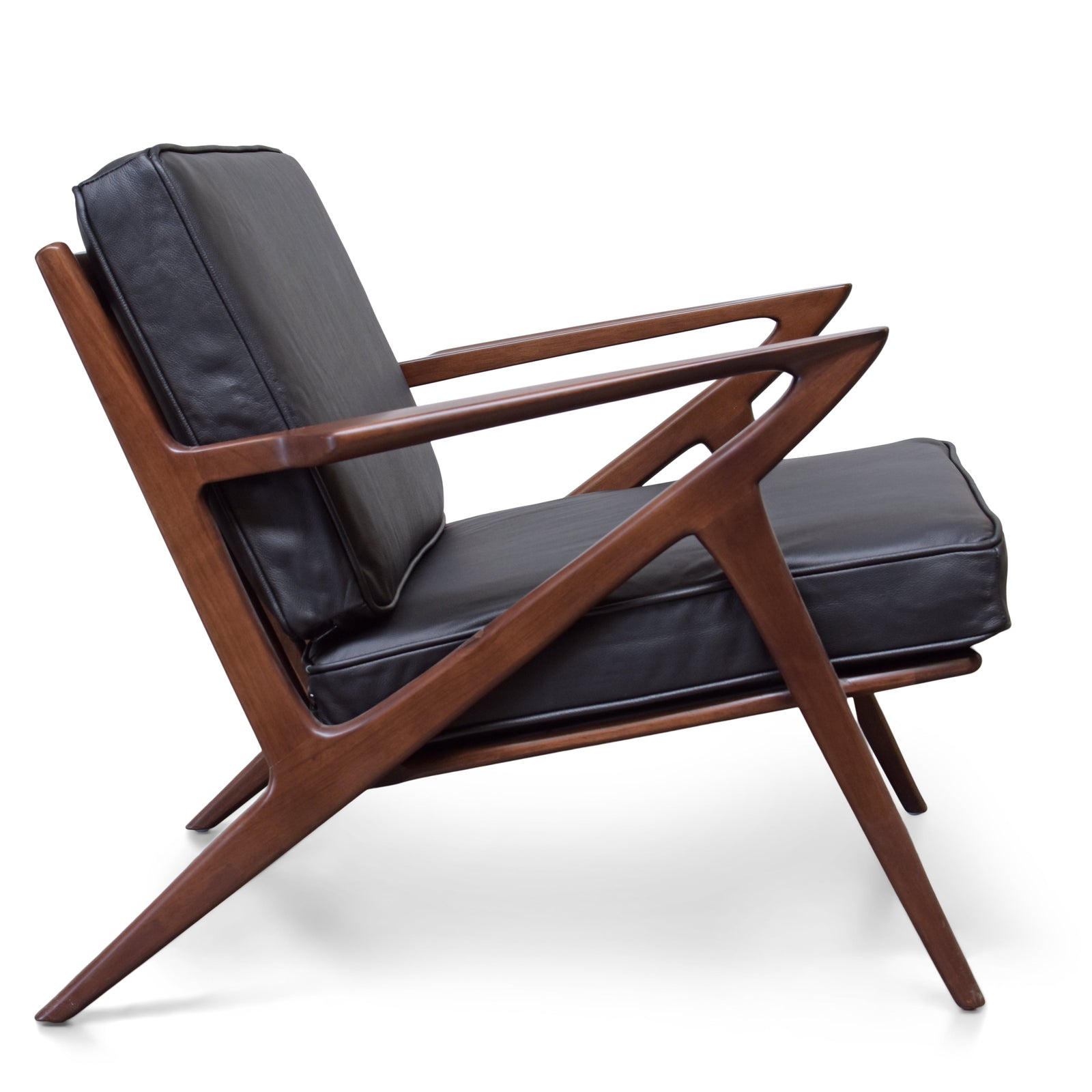 Zach Walnut Mid Century Lounge Chair