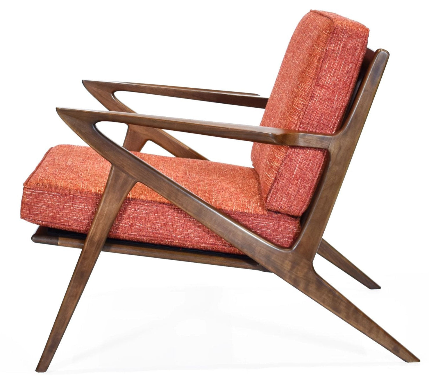 Zach Walnut Mid Century Lounge Chair