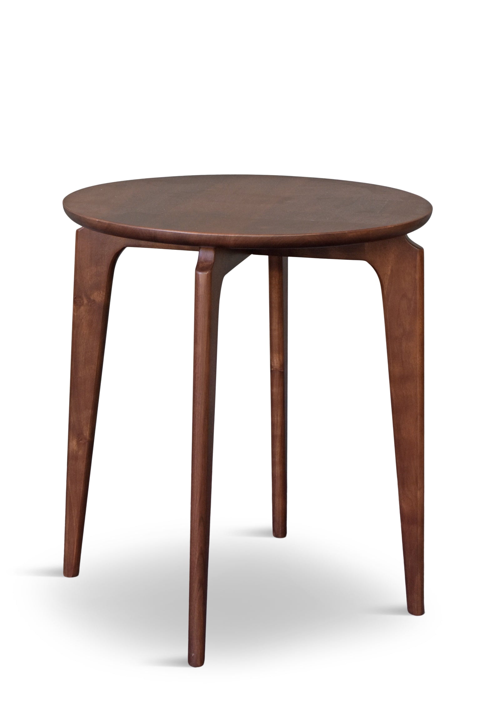 Borgen Round Side Table in Walnut - Gingko Furniture