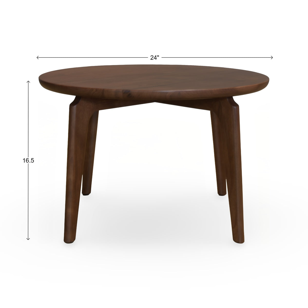 Borgen Round Coffee Table in Walnut