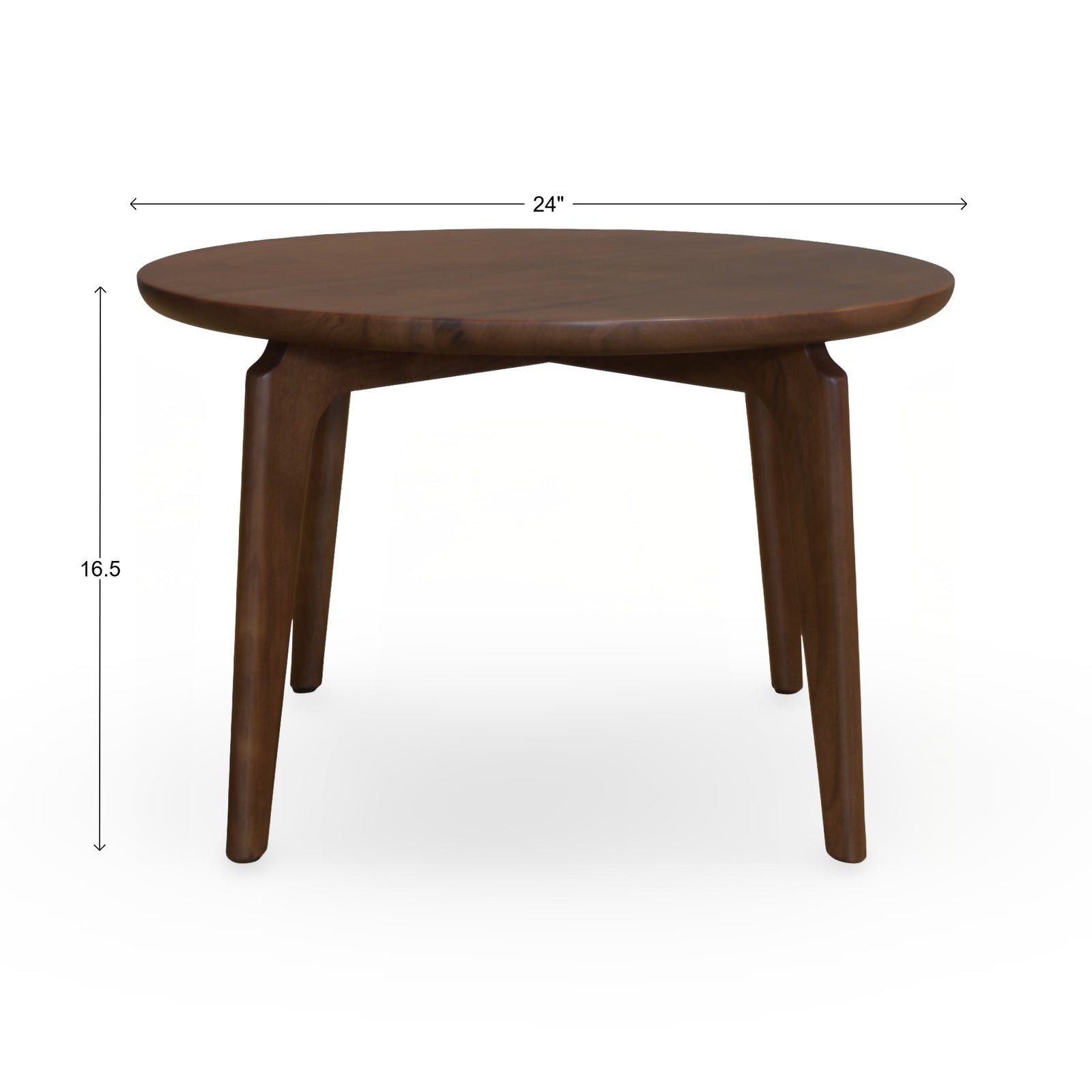 Borgen Round Coffee Table in Walnut