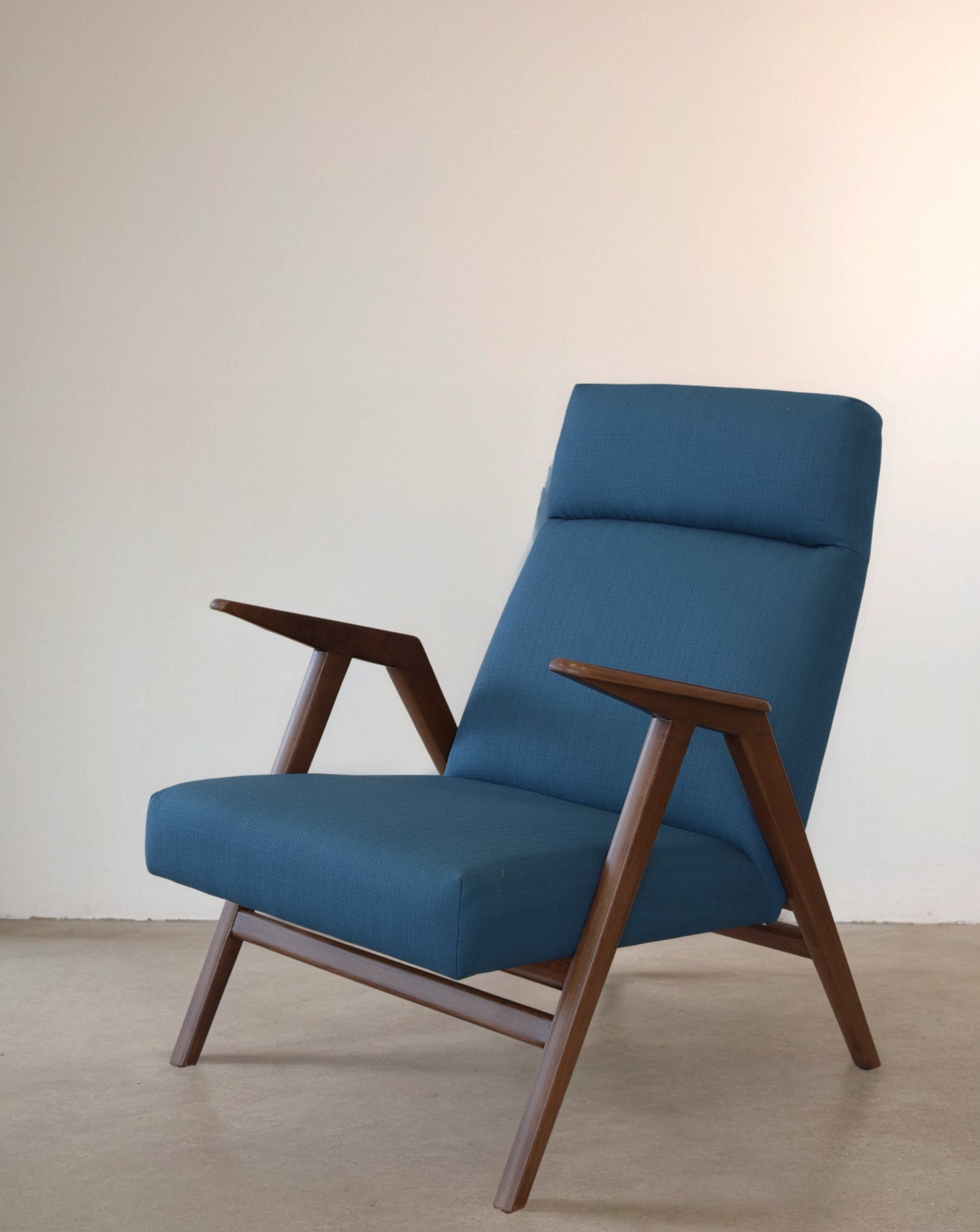 Chloe V.2 Mid Century Modern Accent Chair with Walnut Base