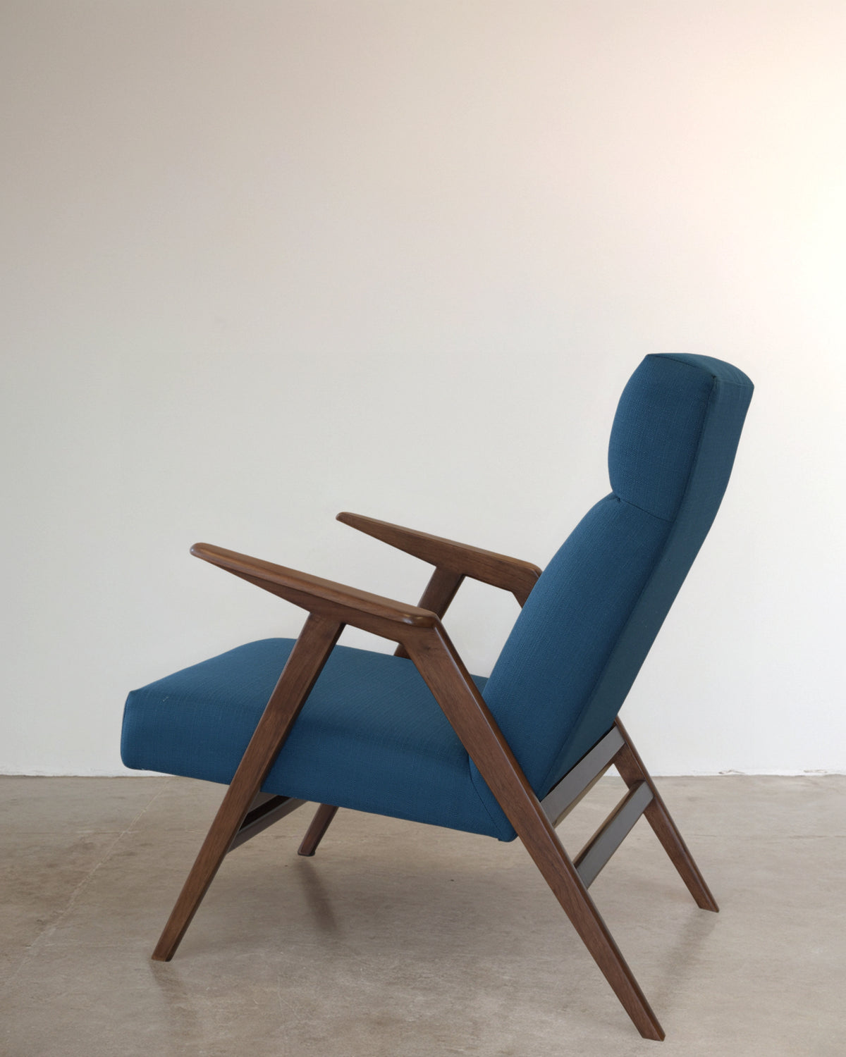 Chloe V.2 Mid Century Modern Accent Chair with Walnut BasE