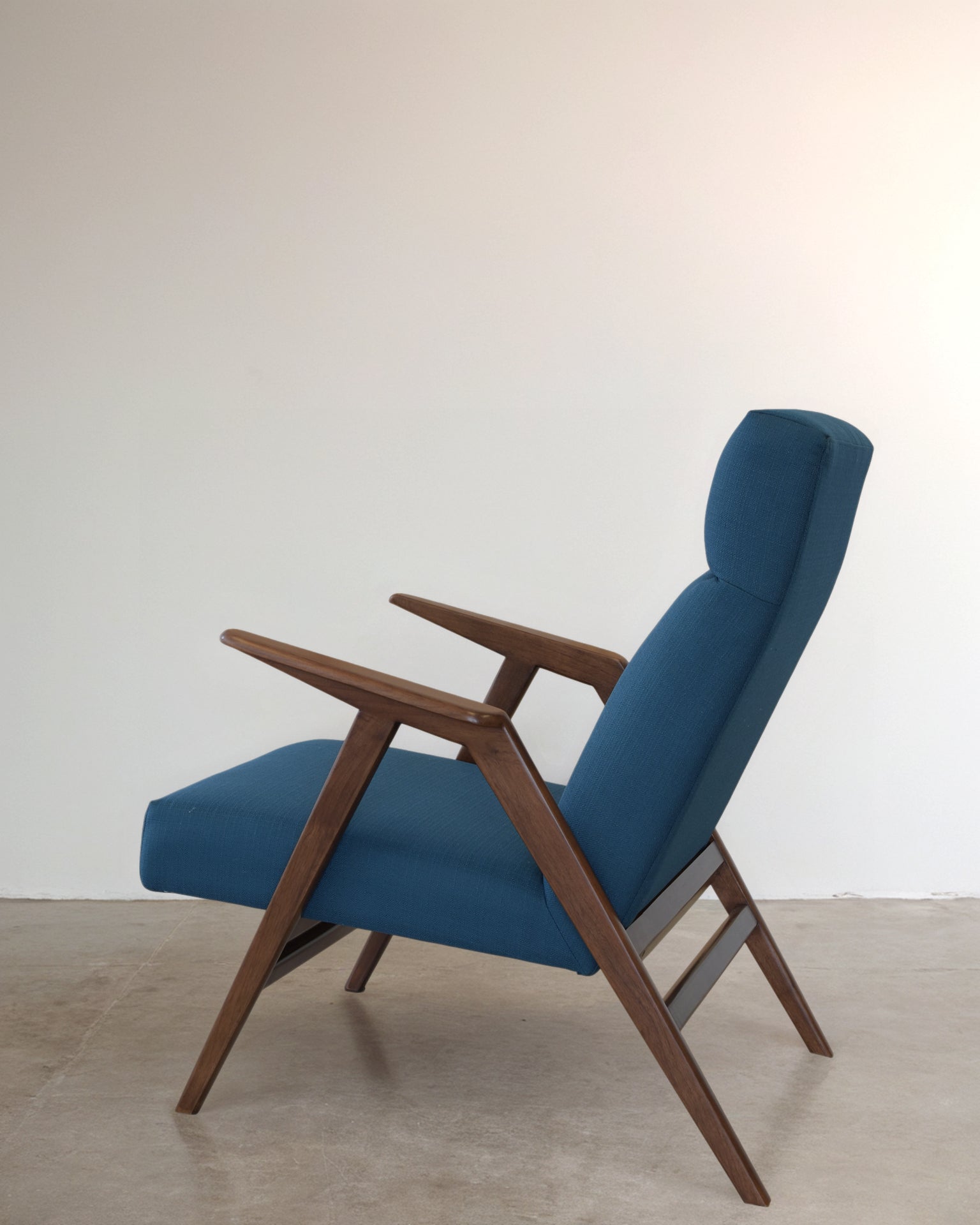 Chloe V.2 Mid Century Modern Accent Chair with Walnut BasE