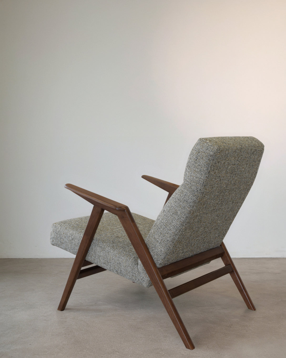 Chloe V.2 Mid Century Modern Accent Chair with Walnut BasE