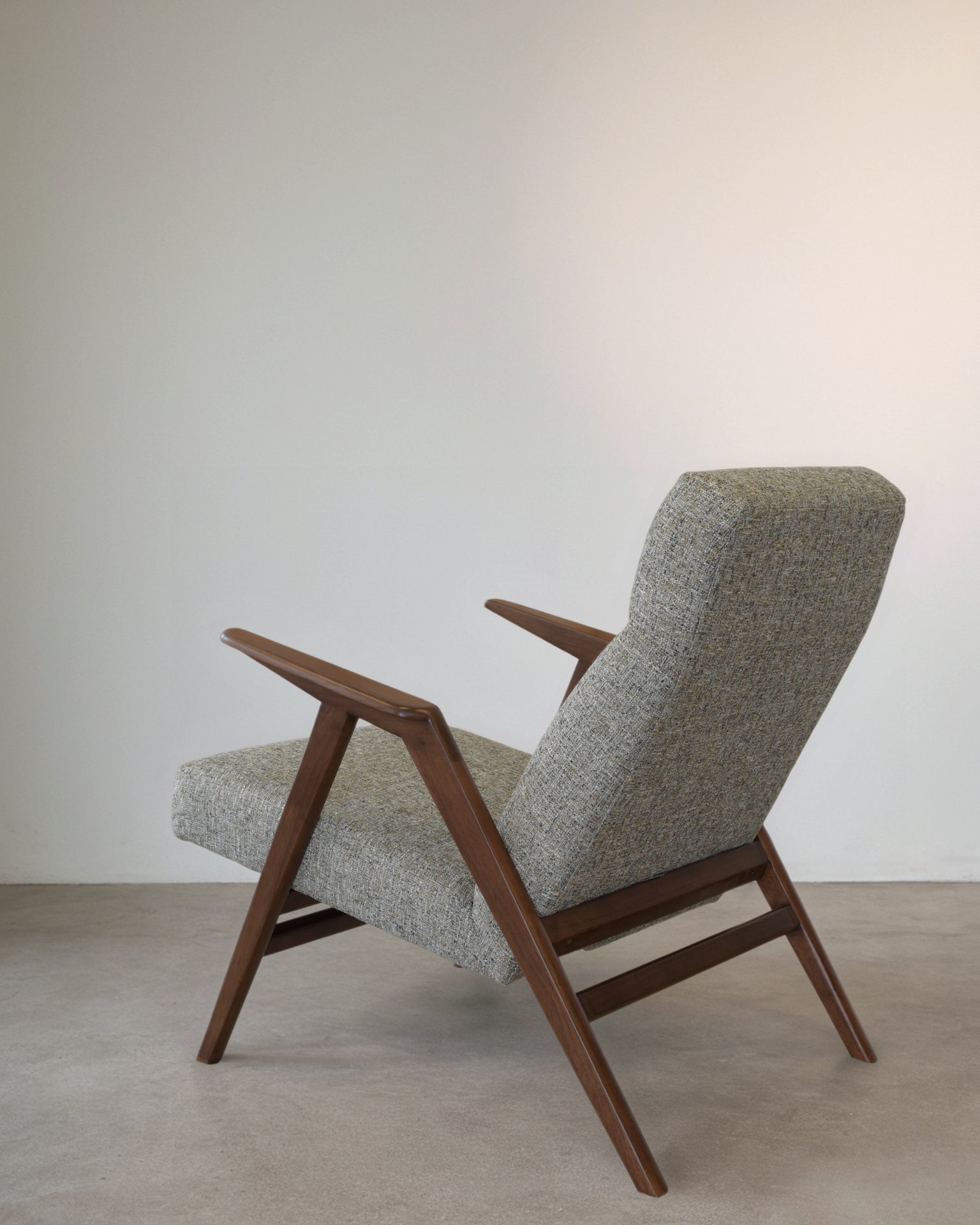 Chloe V.2 Mid Century Modern Accent Chair with Walnut BasE