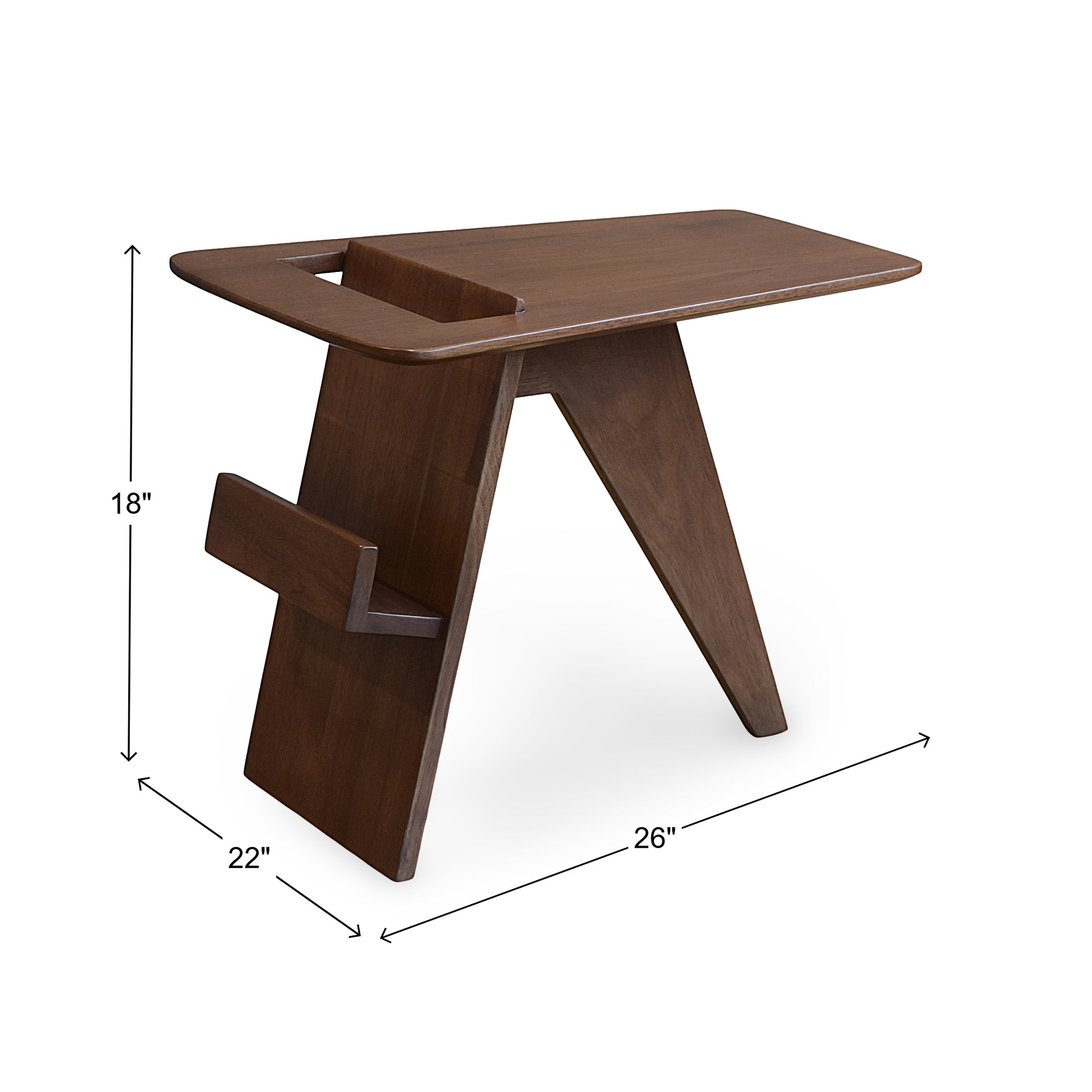 Harper Side Table with Magazine Rack - Gingko Furniture