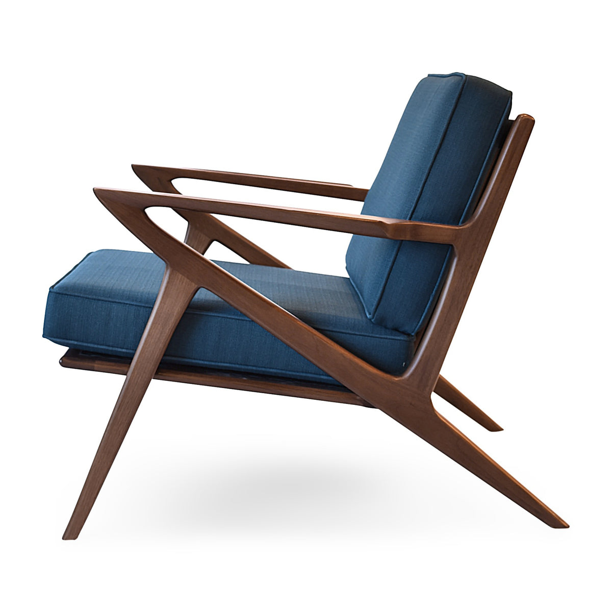 Zach Walnut Mid Century Lounge Chair