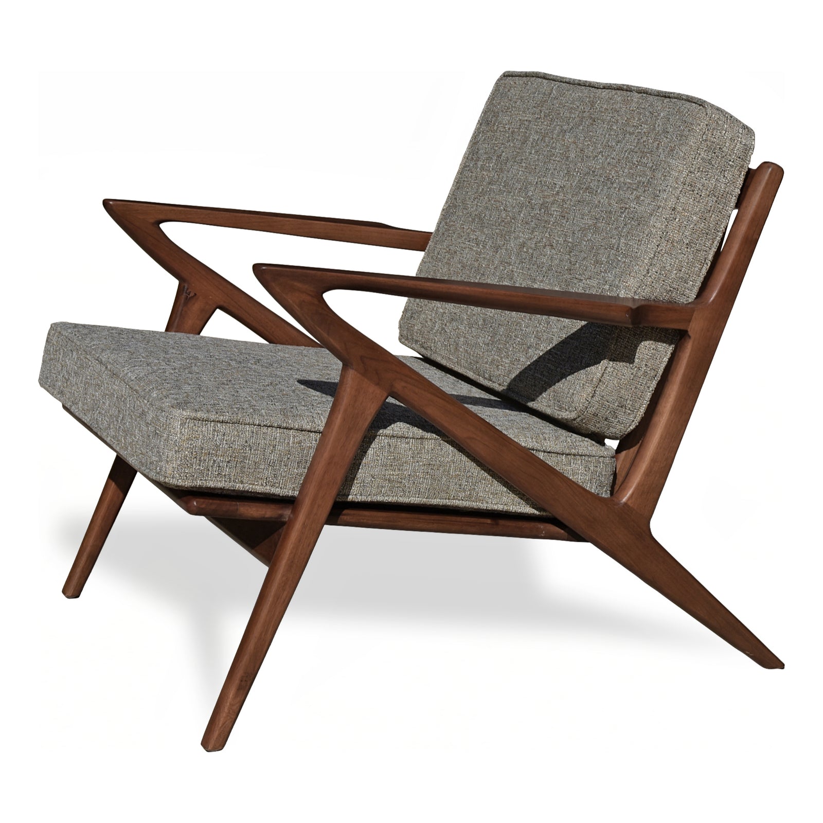 Zach Walnut Mid Century Lounge Chair
