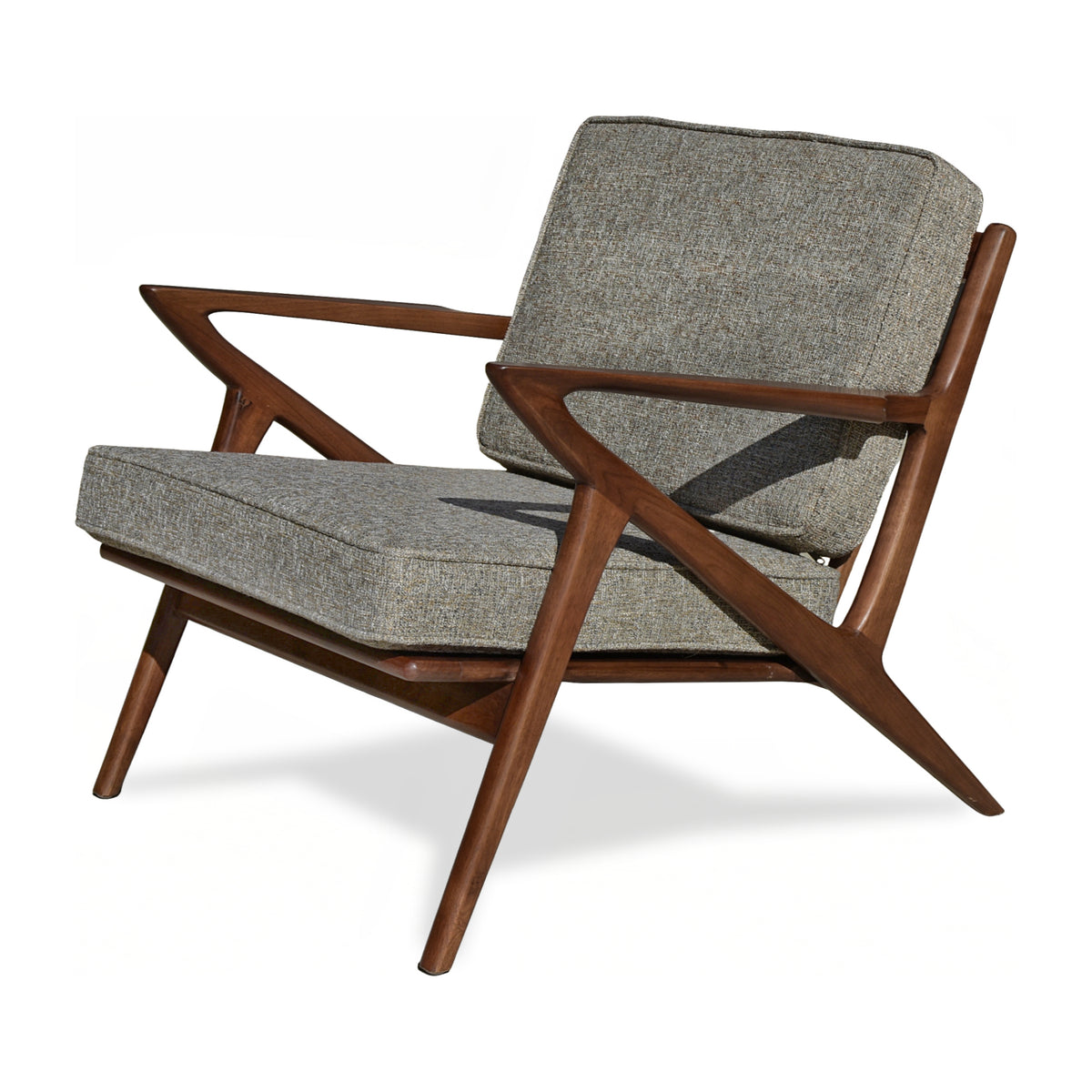 Zach Walnut Mid Century Lounge Chair