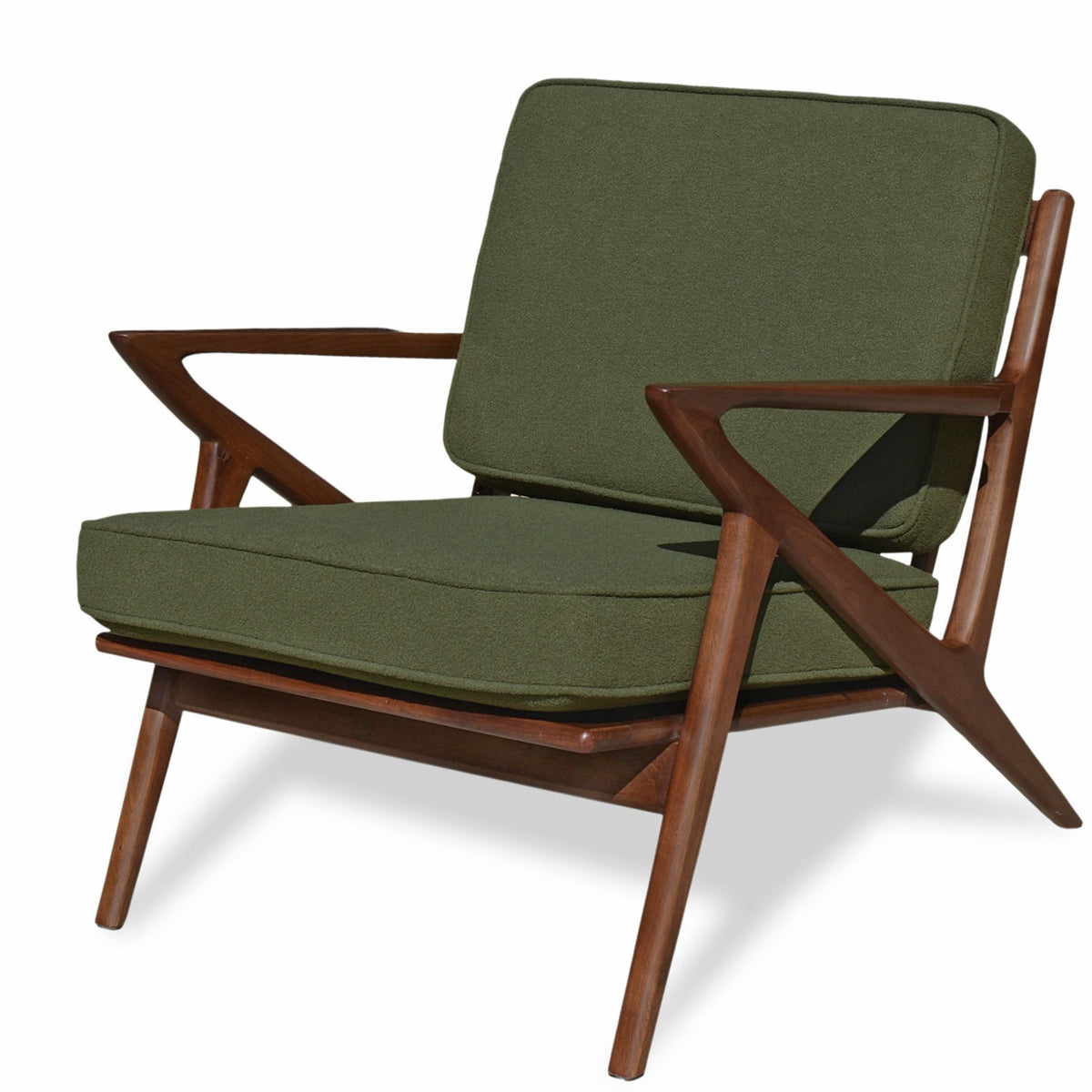 Zach Walnut Mid Century Lounge Chair