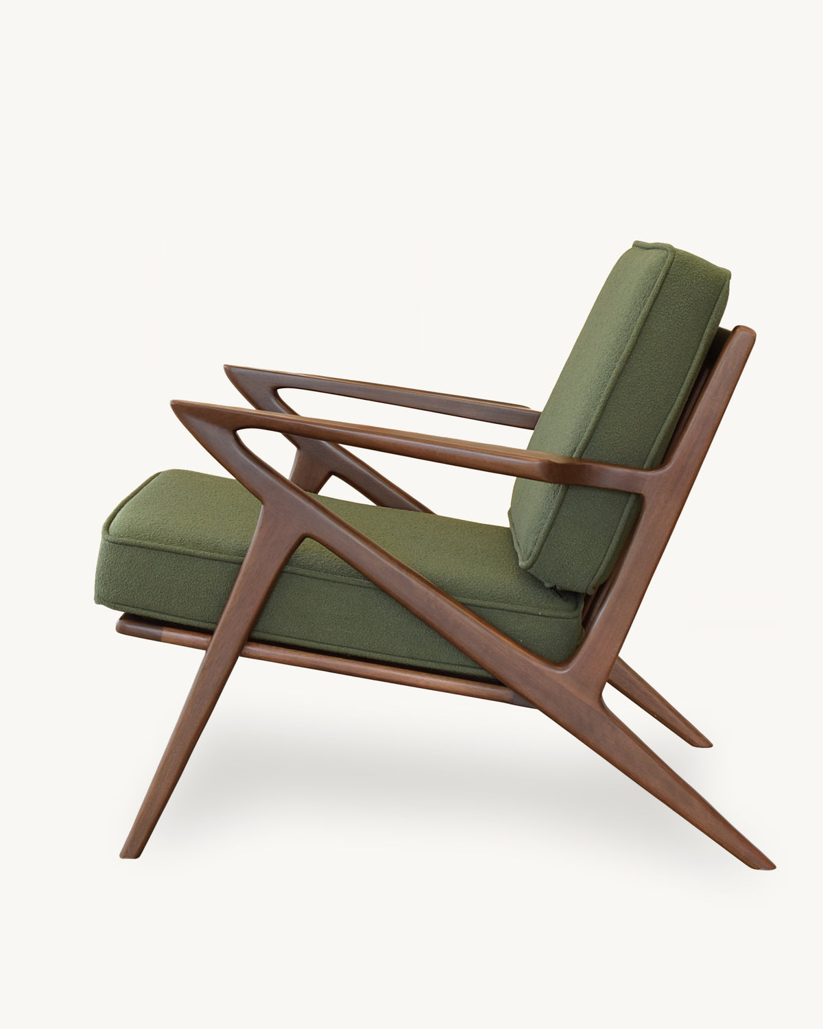 Zach Walnut Mid Century Lounge Chair