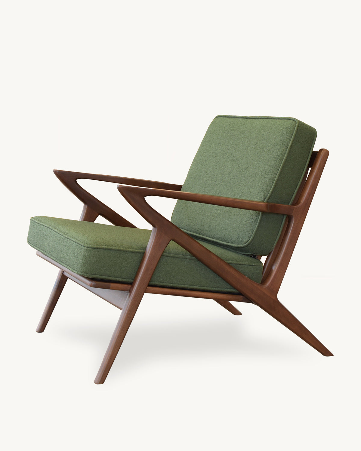 Zach Walnut Mid Century Lounge Chair