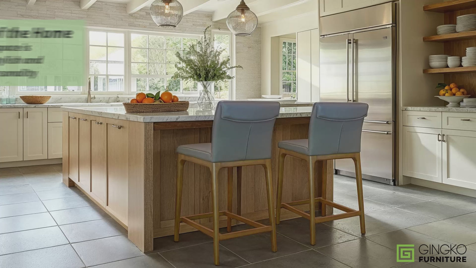 Hastings Leather Counter Stool