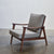 Charlotte Walnut Mid Century Modern Accent Chair, Mineral