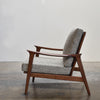 Charlotte Walnut Mid Century Modern Accent Chair, Mineral