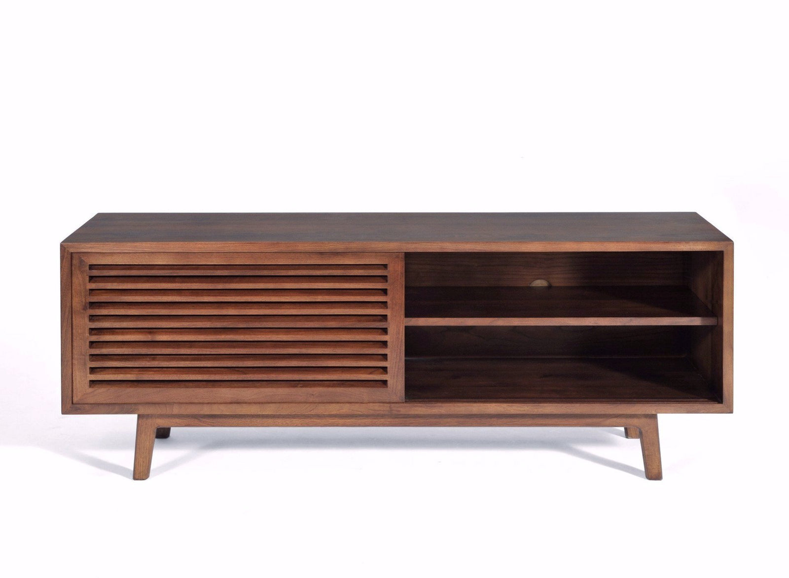 Lewis Solid Walnut Mid Century Modern TV Cabinet