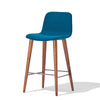 Mackay Modern Counter Stool with Walnut Legs