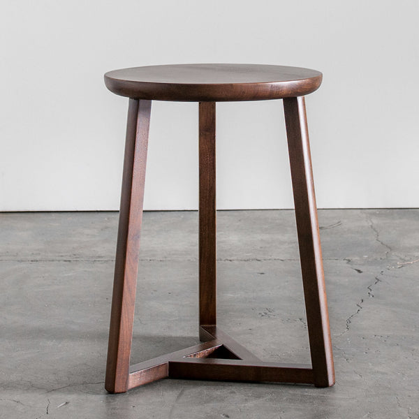 Oslo Walnut Round Side Table - Gingko Furniture