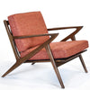 Zach Walnut Mid Century Lounge Chair