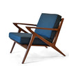 Zach Walnut Mid Century Lounge Chair