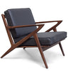 Zach Walnut Mid Century Lounge Chair